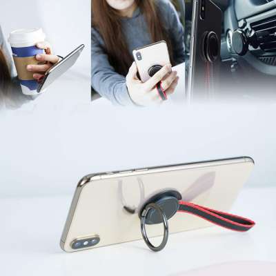 Universal Cell Phone Ring Holder Finger Loop Detachable Smartphone Mobile Stand Holder For Wireless Charging Magnetic Mount