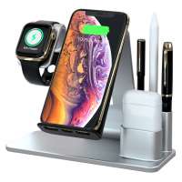 4 in 1 fast qi 10W Wireless fast Charger Stand for iphone apple watch AirPods apple pencil